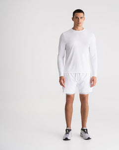 Pantaloneta deportiva ciclista interno blanco hombre