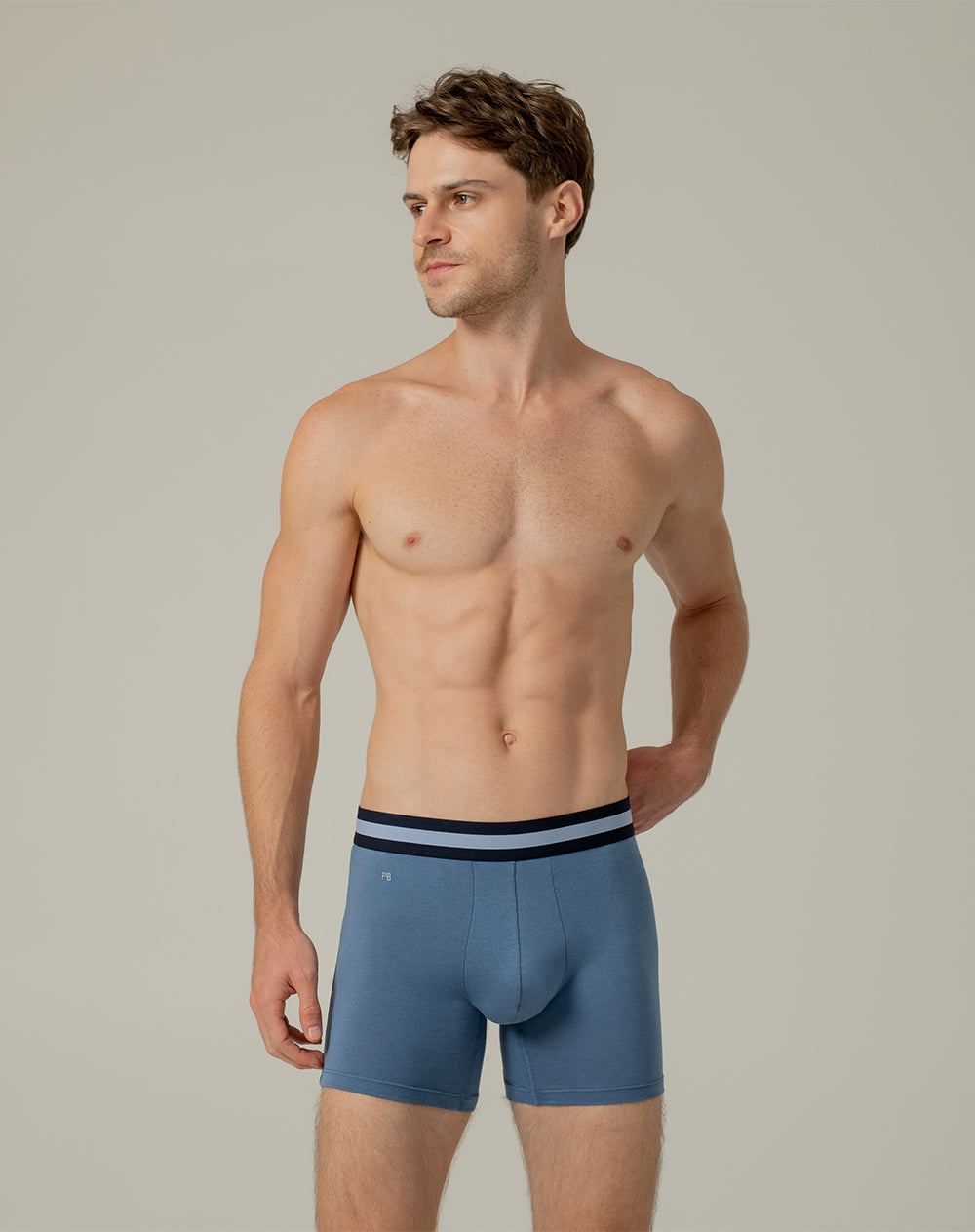 Bóxer medio panel amplio x3unds surtido