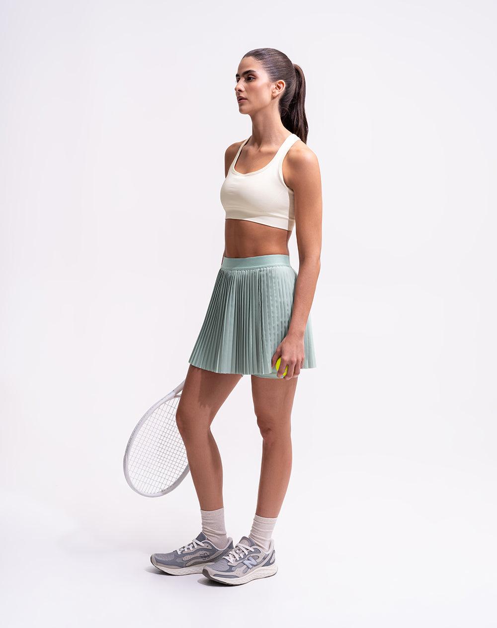 Top tiras anchas soporte alto blanco