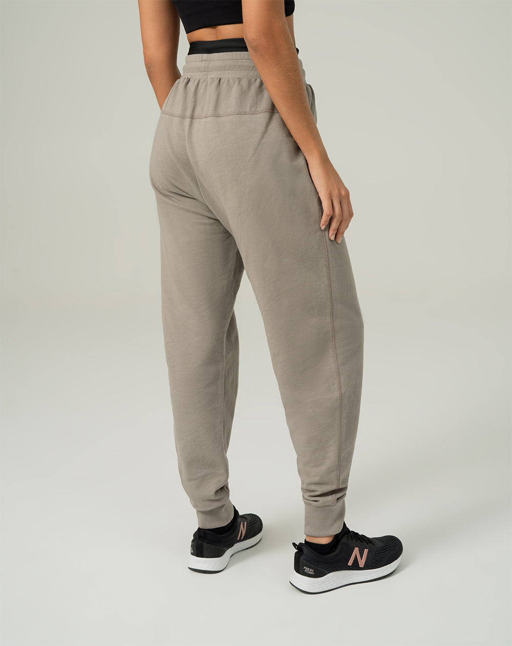 Jogger algodón cáfe mujer