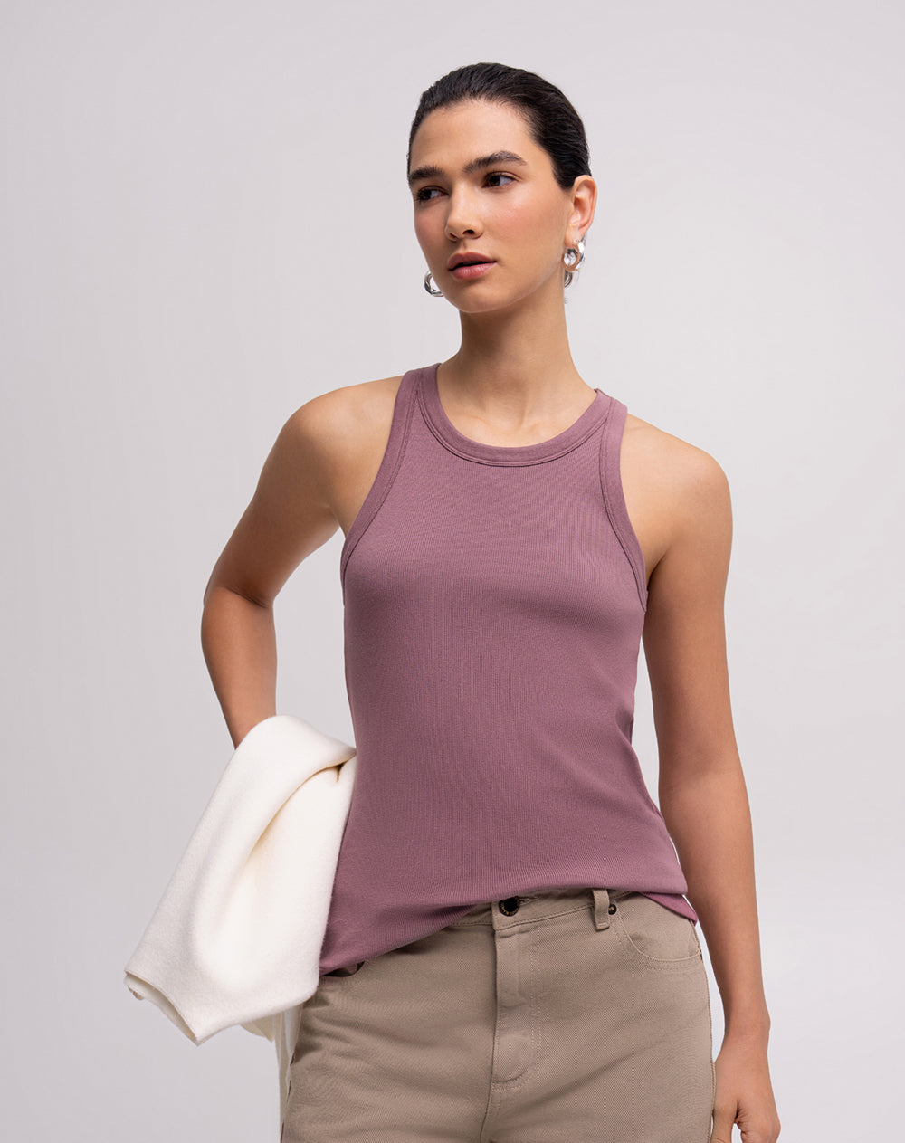 Camiseta esqueleto morada mujer