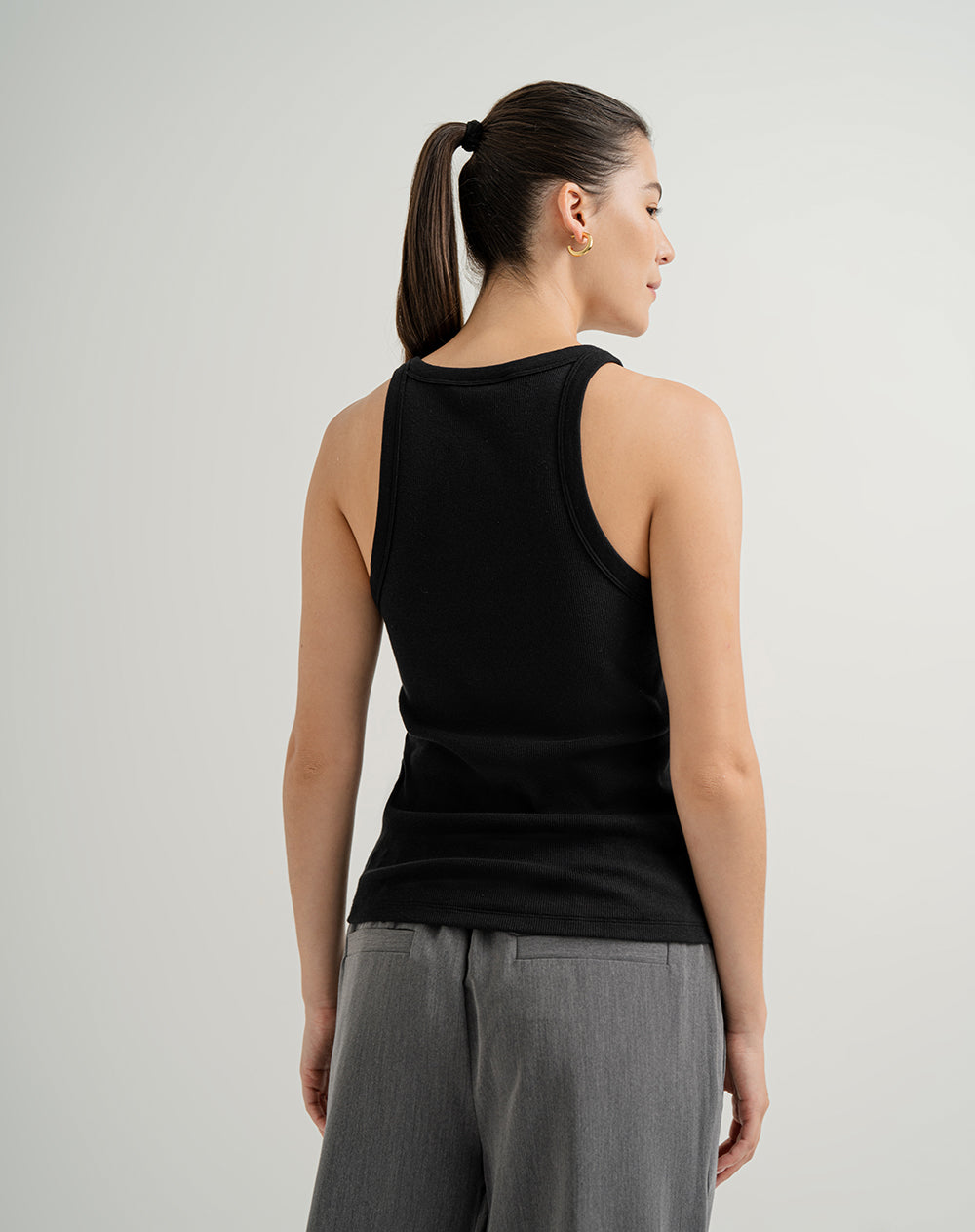 Camiseta esqueleto algodón negra mujer