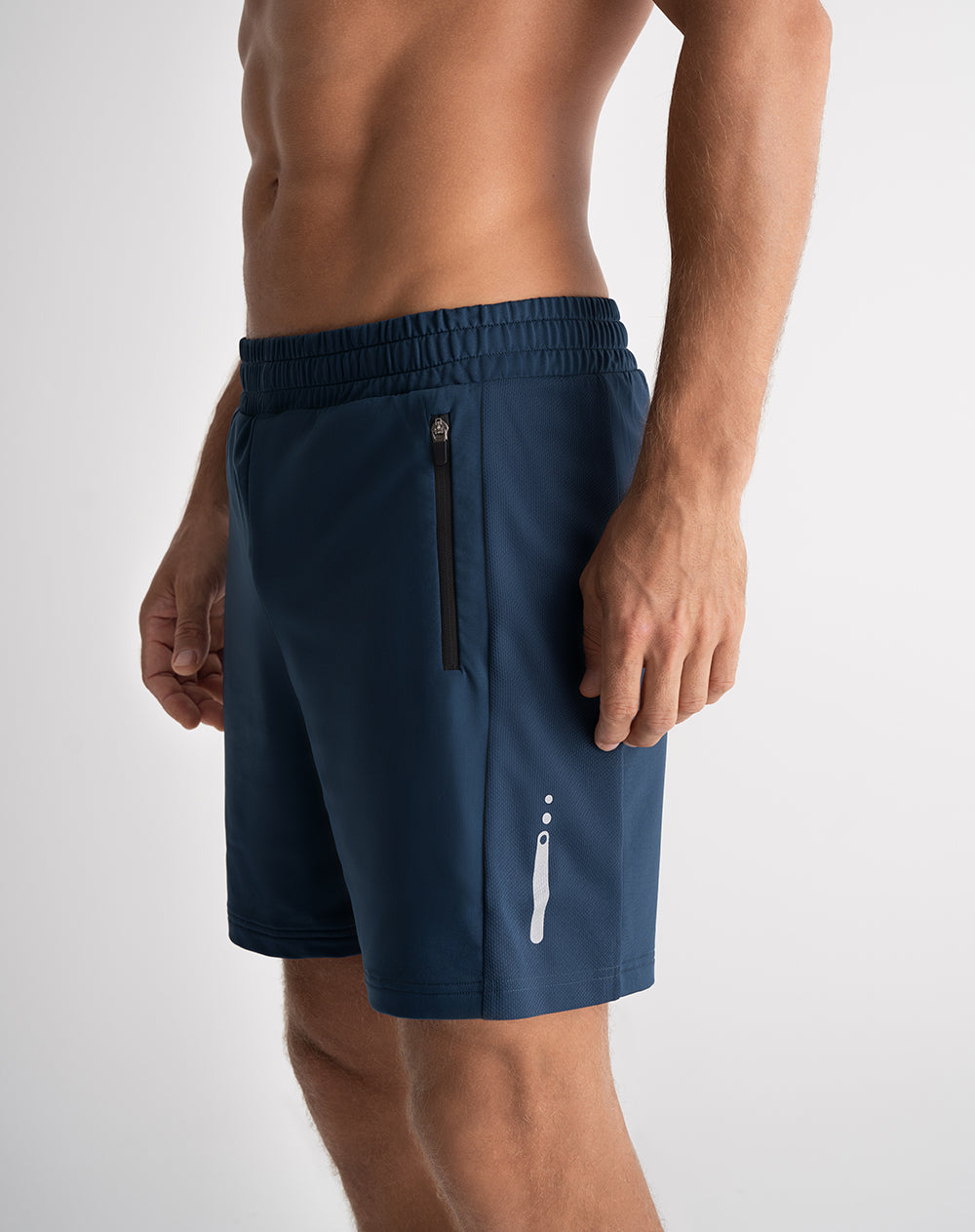 Pantaloneta de portiva control humedad azul hombre