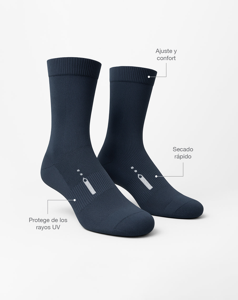 Medias deportivas unisex largas ciclismo azules