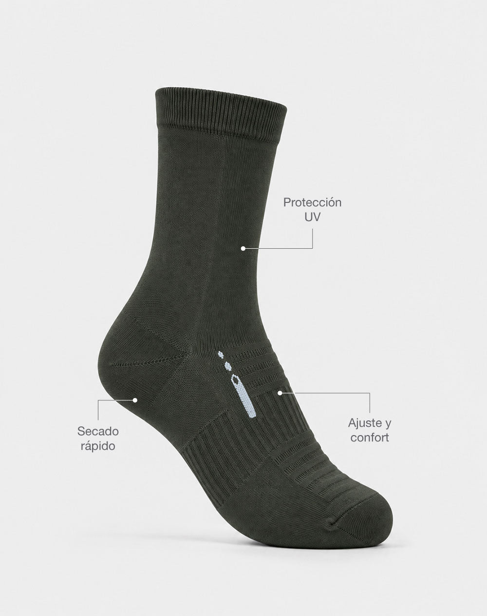 Medias deportivas unisex largas secado rápido verdes
