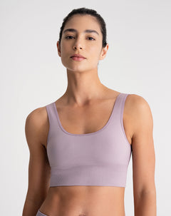 Top deportivo soporte alto seamless antibacterial morado