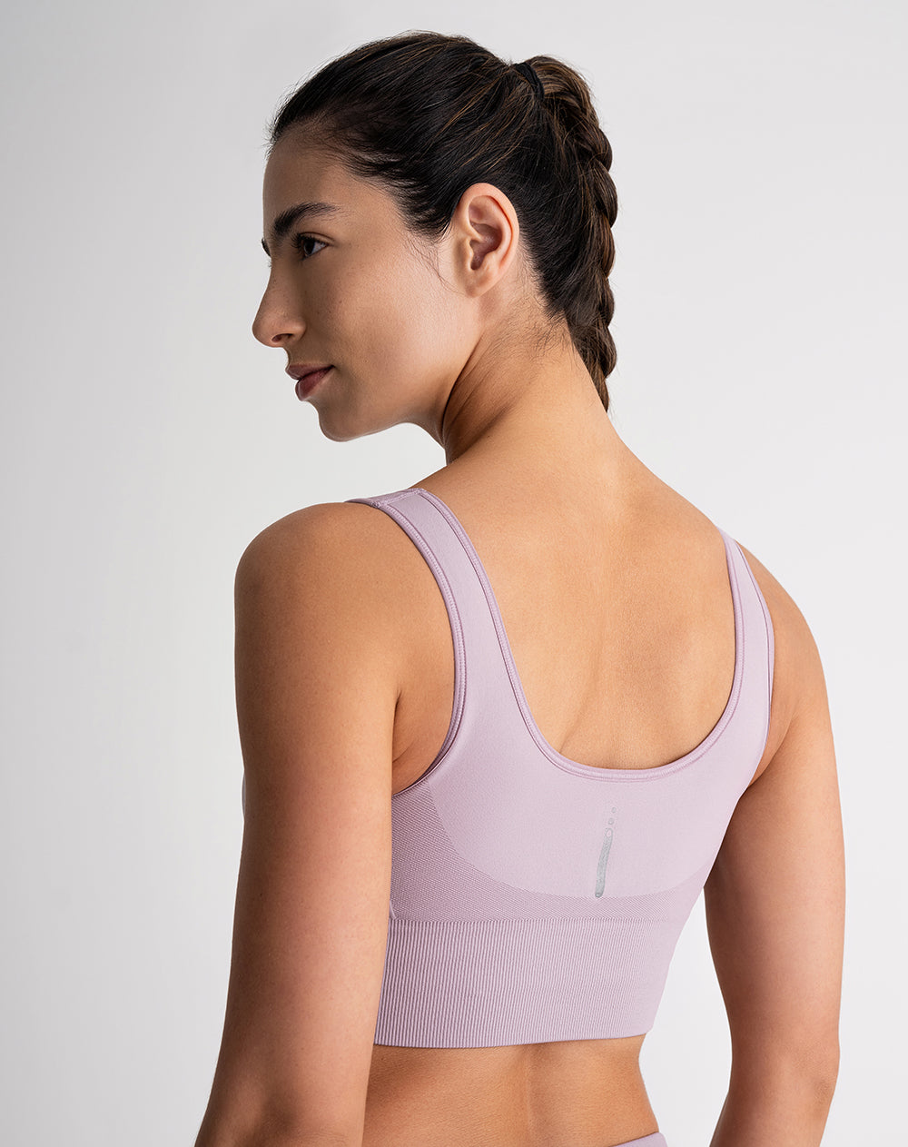 Top deportivo soporte alto seamless antibacterial morado