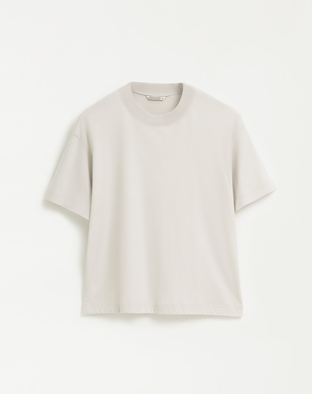Camiseta oversize algodón gris claro mujer