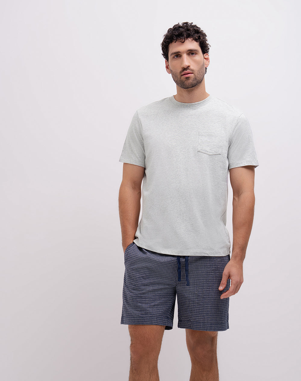 Camiseta + bermuda de pijama surtida hombre