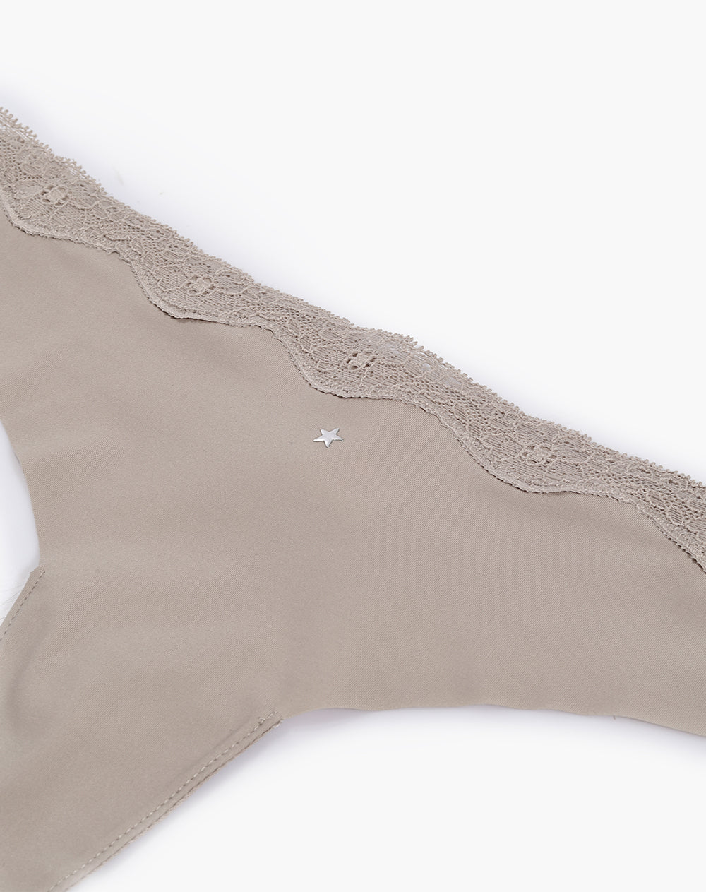 Panty bikini en punto tiro medio cafe