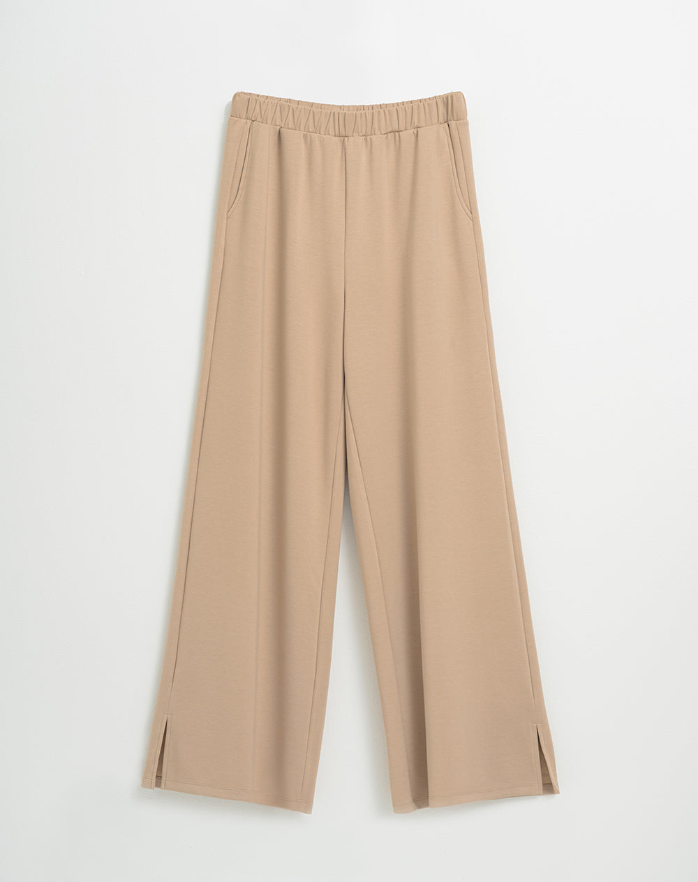 Pantalón tiro alto caramelo mujer
