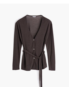 Buzo tipo kimono tejido de punto café mujer