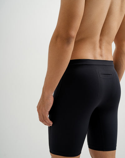 Pantaloneta tipo ciclista negra hombre