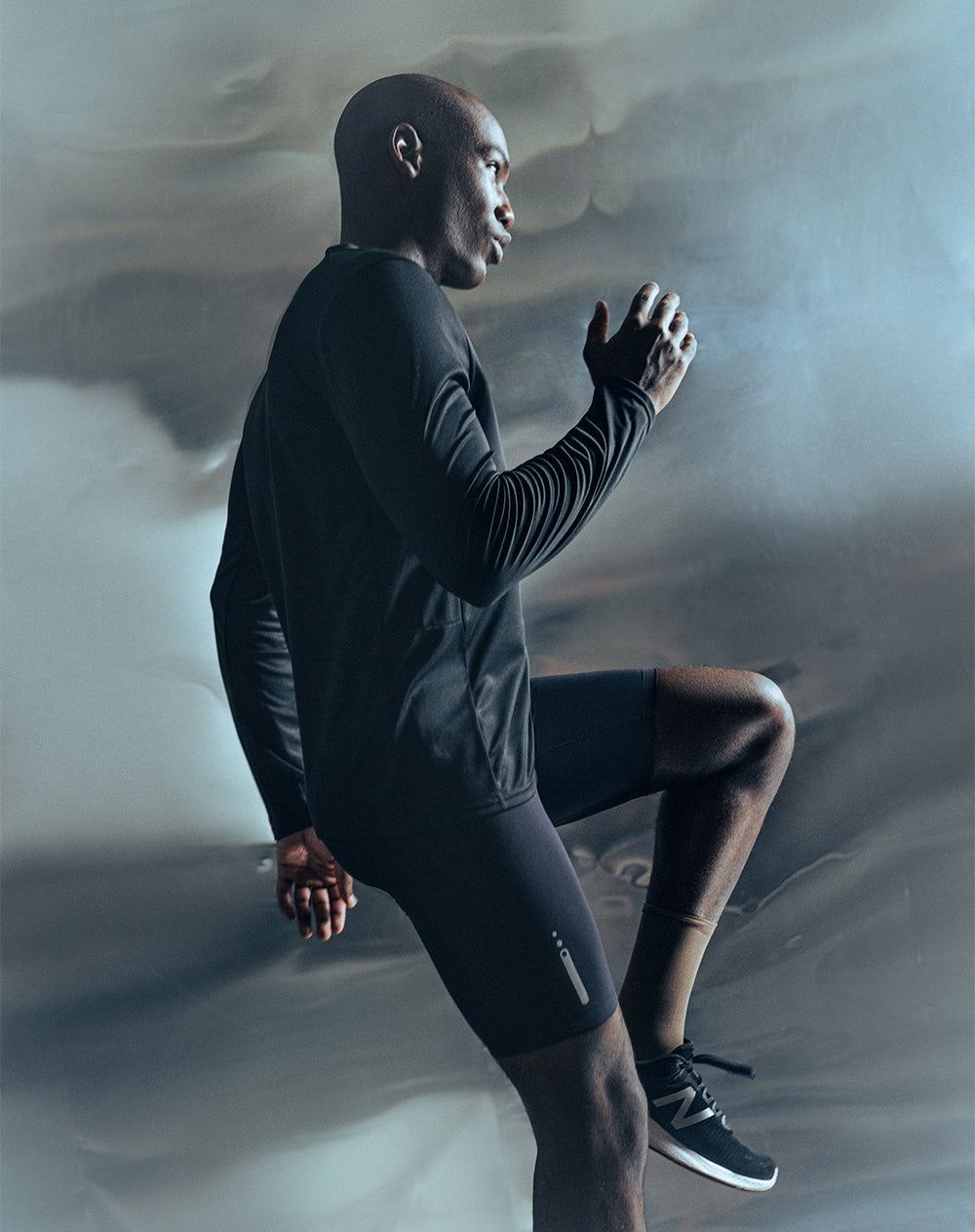 Pantaloneta tipo ciclista negra hombre