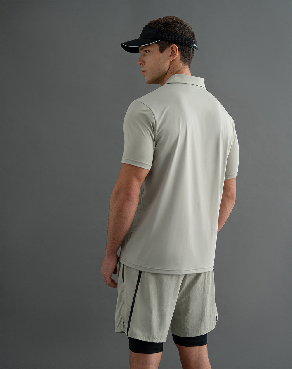Polo deportiva hombre control humedad verde
