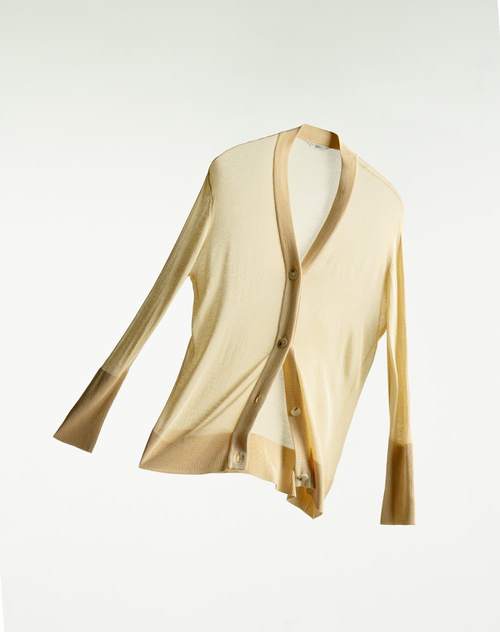 Buzo oversize tejido de punto amarillo mujer