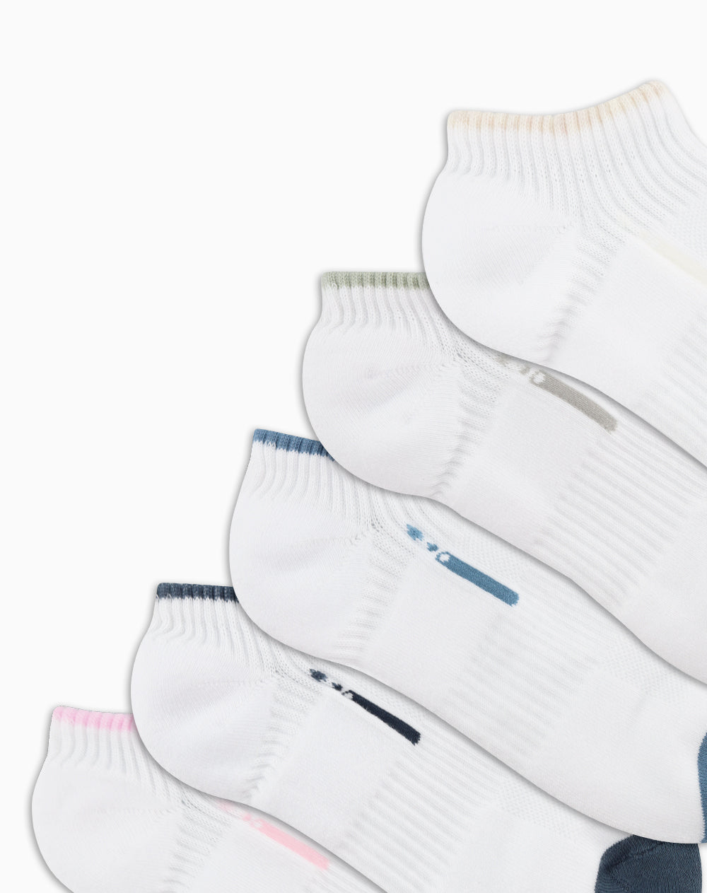 Medias deportivas mujer tobillera corta pack x5 surtido