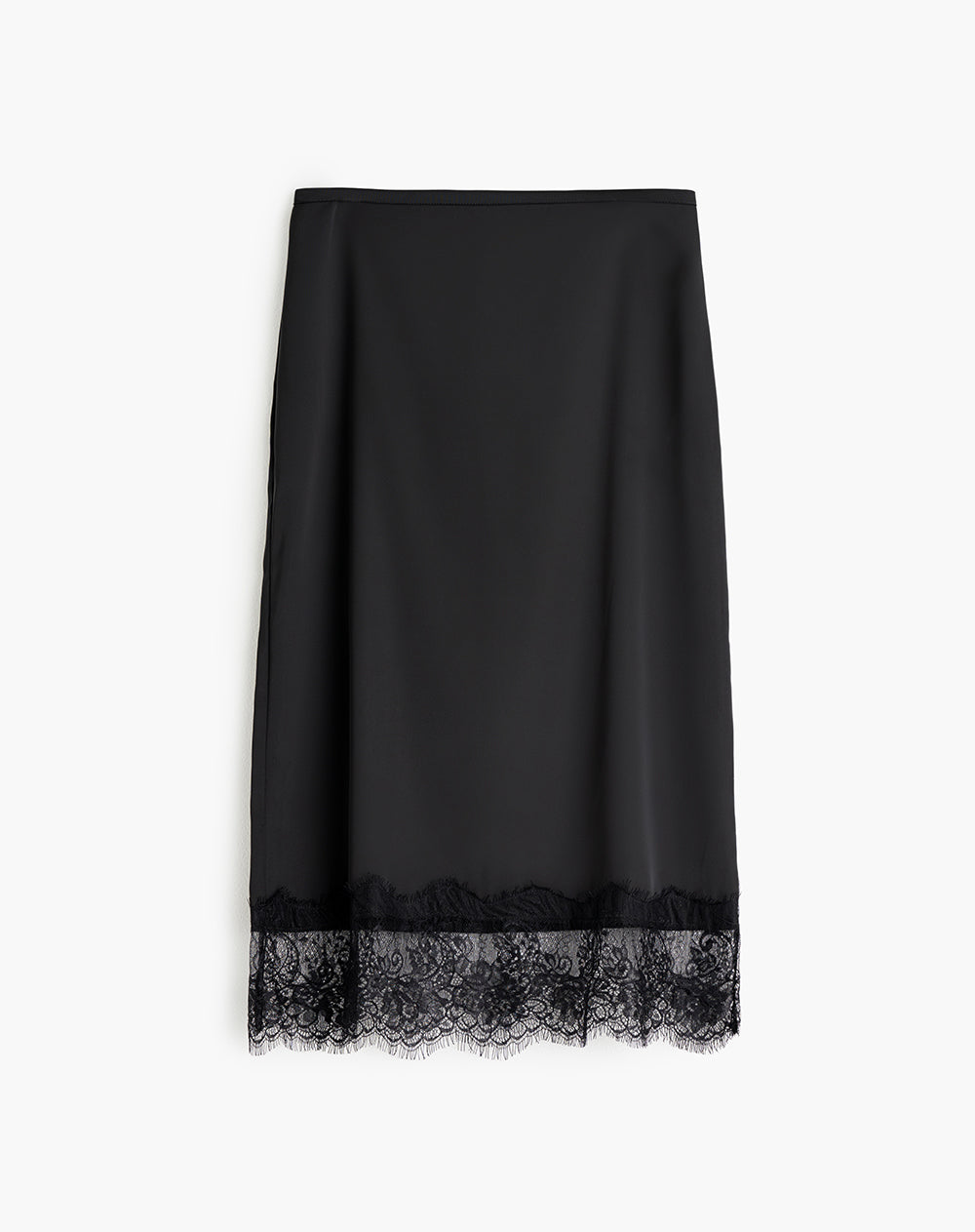 Blusa + falda satín negro mujer