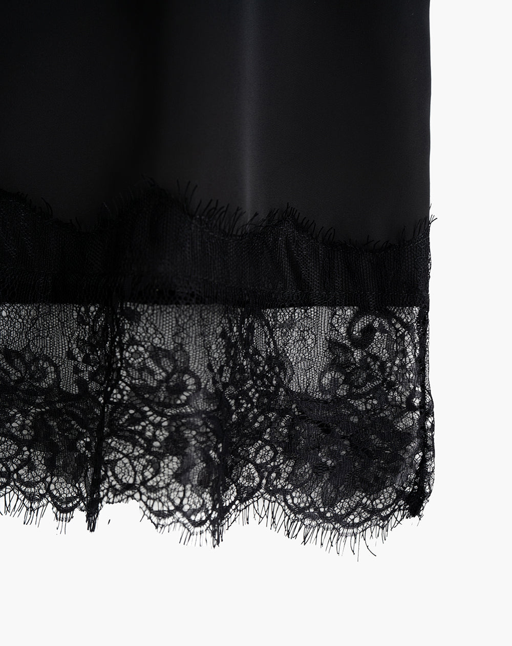 Blusa + falda satín negro mujer