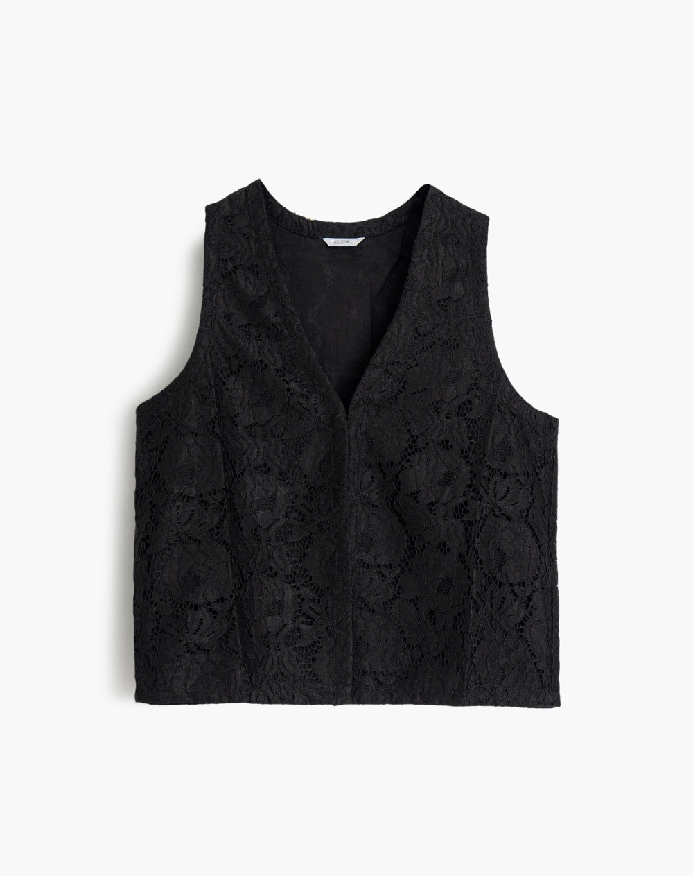 Chaleco loose fit sin capucha negro