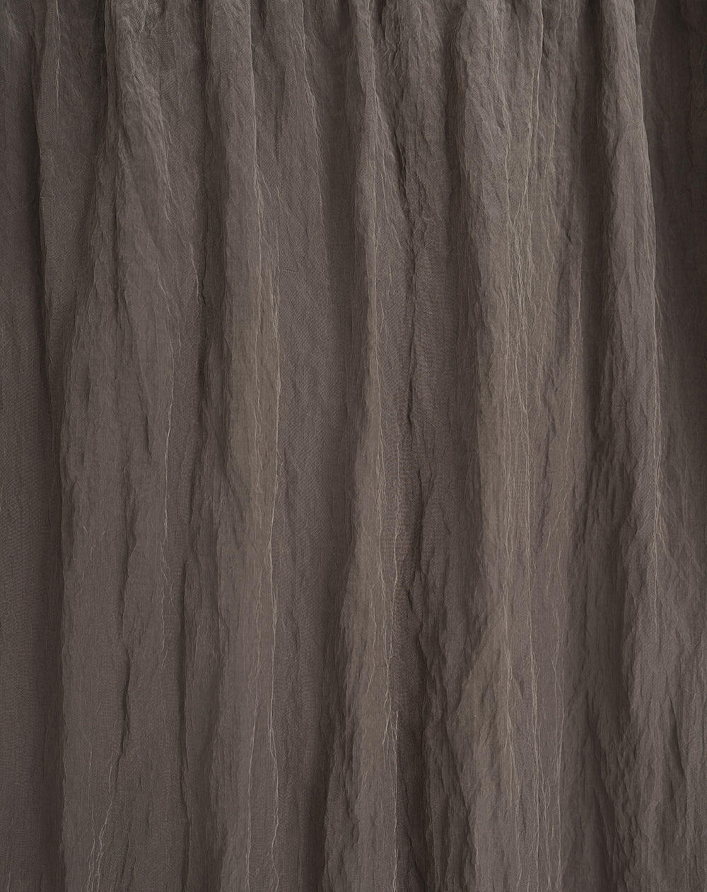 Falda larga tiro alto efecto arrugado café mujer