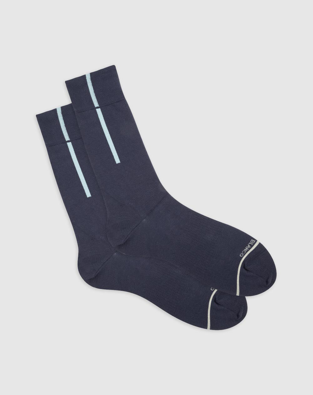 Medias hombre largas en algodón azules