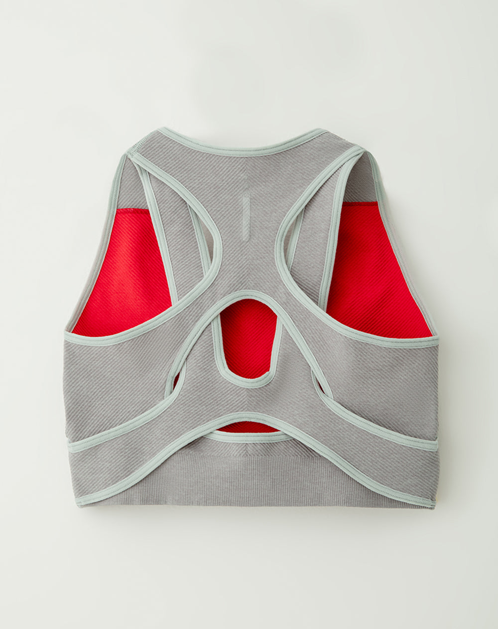 Top deportivo soporte alto seamless antibacterial gris