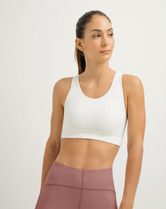 Top deportivo soporte alto seamless habano