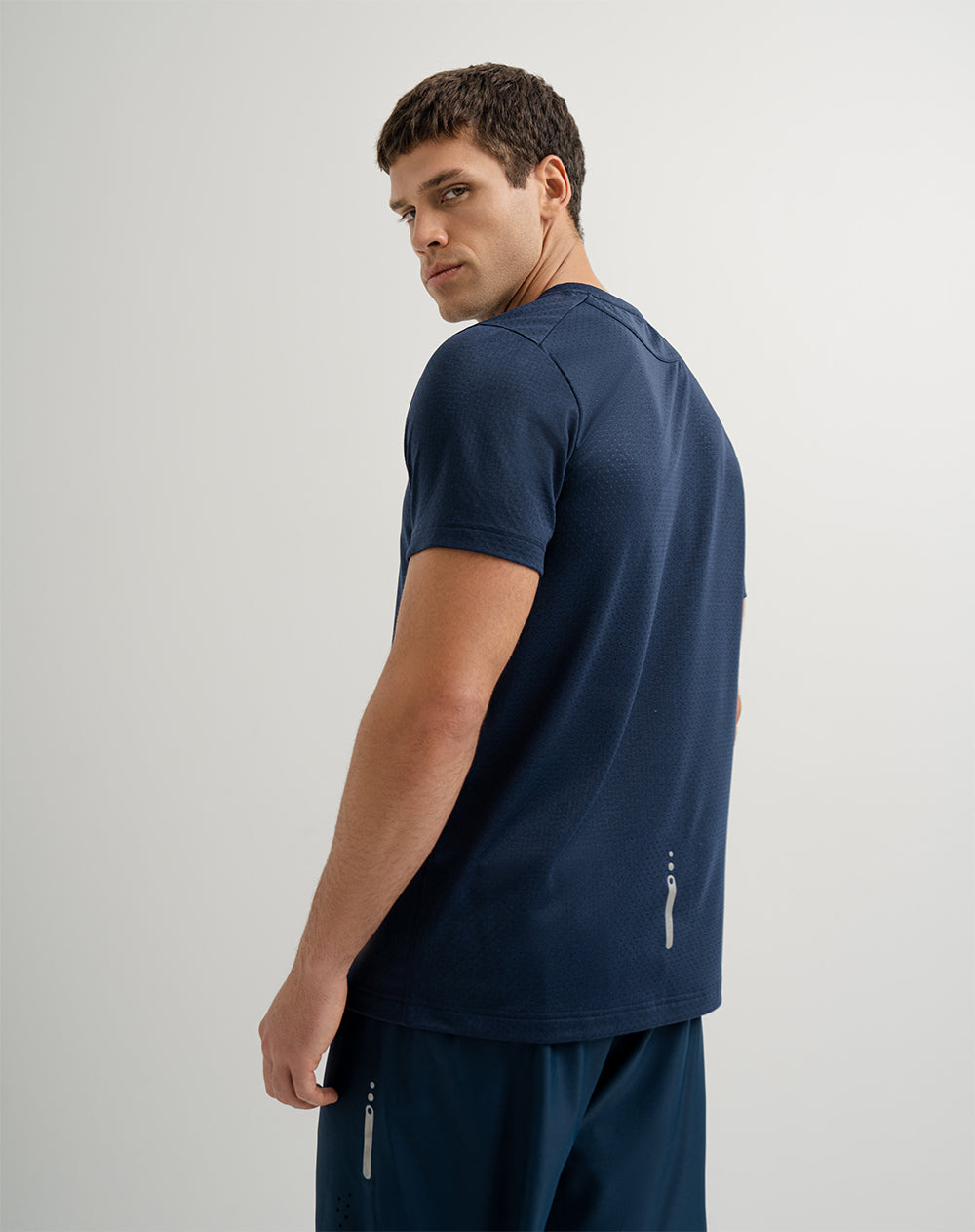 Camiseta deportiva control humedad azul hombre