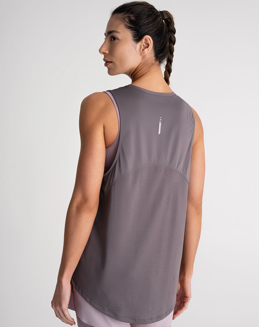 Camiseta esqueleto deportiva control humedad gris mujer