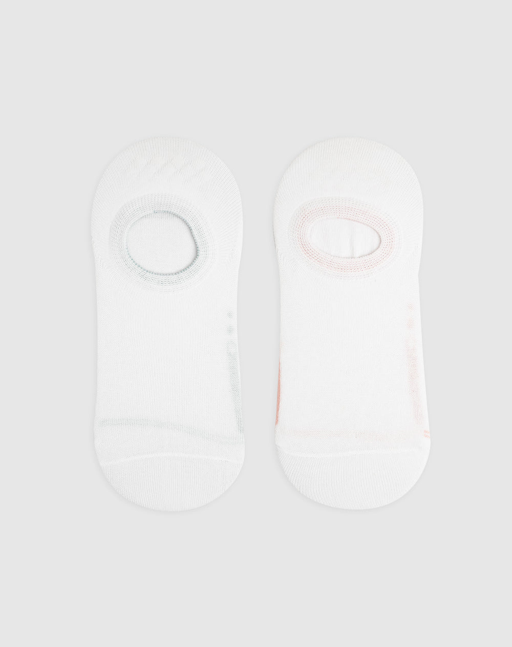 Medias mujer tobillera corta algodón pack x2 blanco