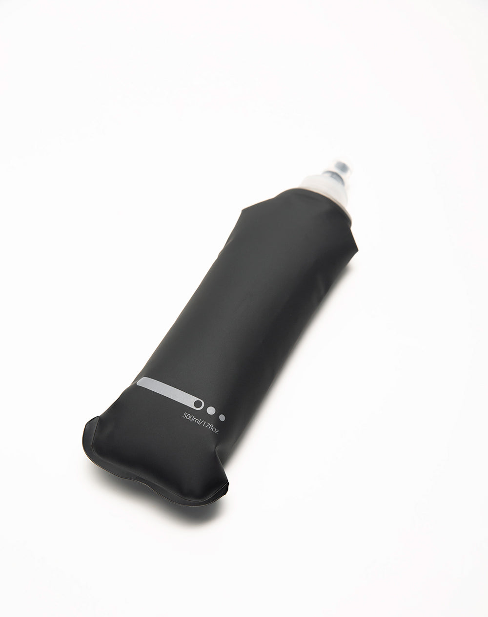Botella plegable 500ml running negra