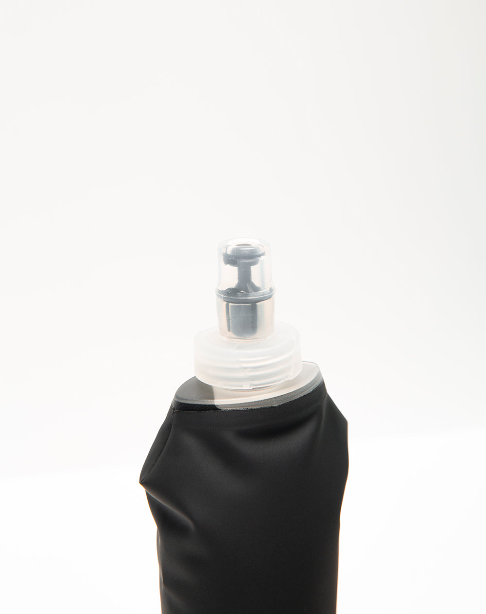 Botella plegable 500ml running negra