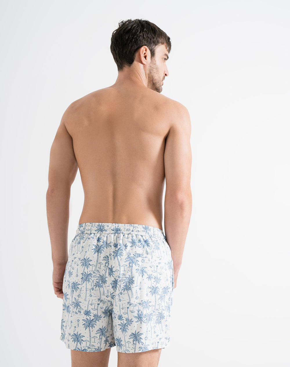 Pantaloneta de baño estampada hombre