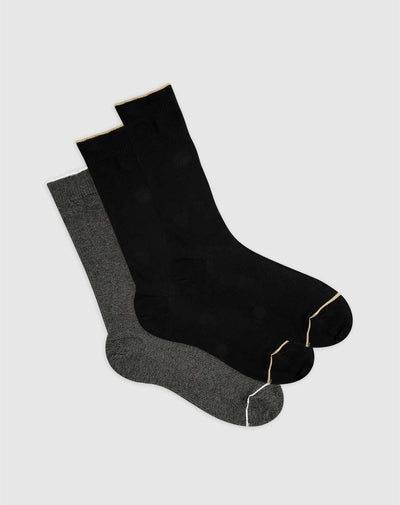 Medias hombre largas algodón pack x3 surtido