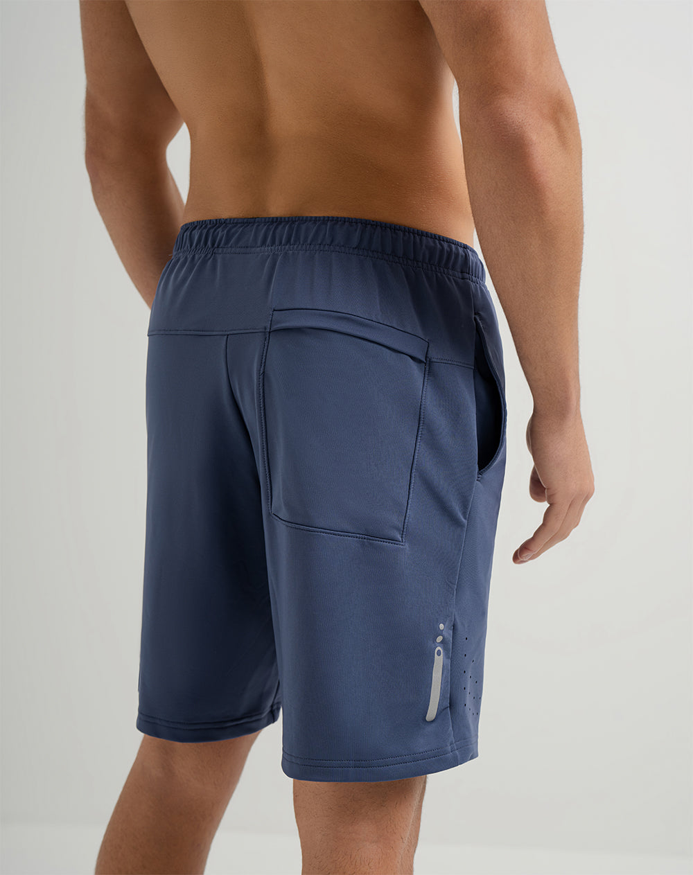 Pantaloneta deportiva control humedad azul hombre