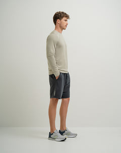 Pantaloneta deportiva antibacterial gris hombre