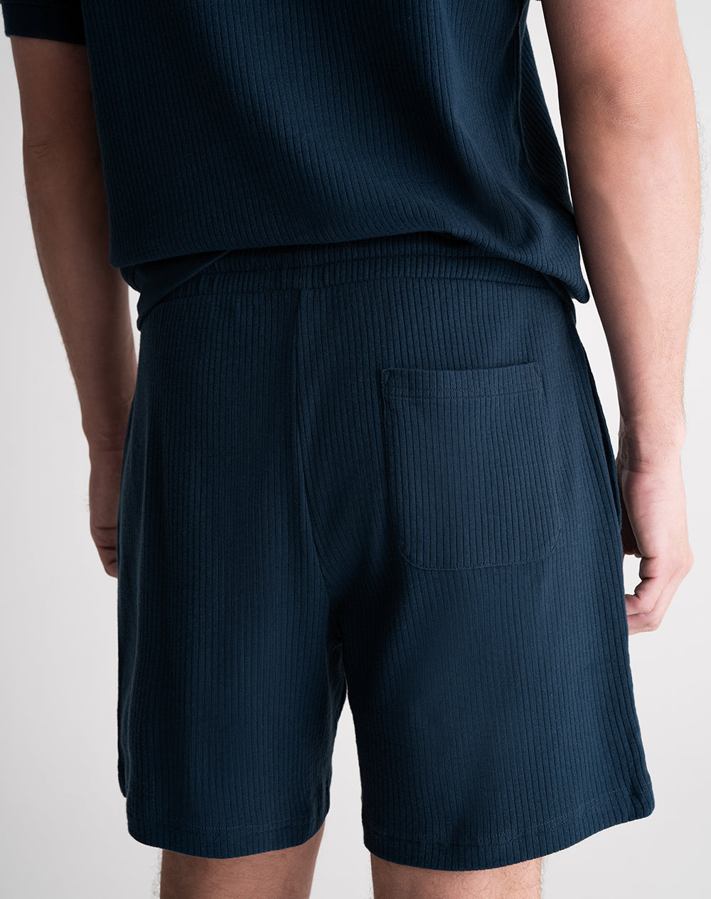 Bermuda regular algodón azul hombre