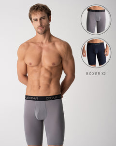 Bóxer deportivo largo microfibra x2unds surtido