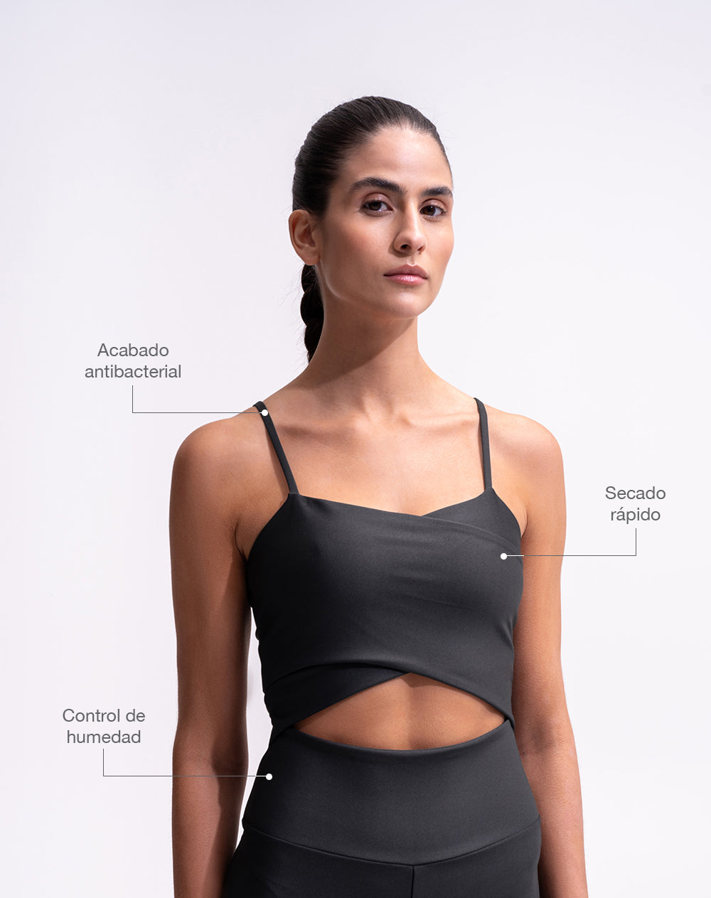 Enterizo deportivo secado rápido negro mujer