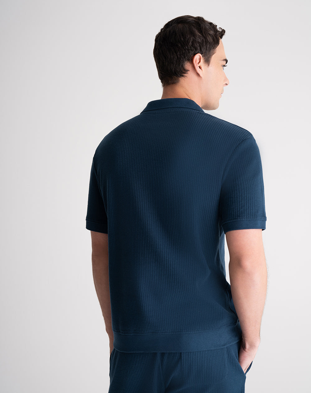 Polo regular algodón azul hombre