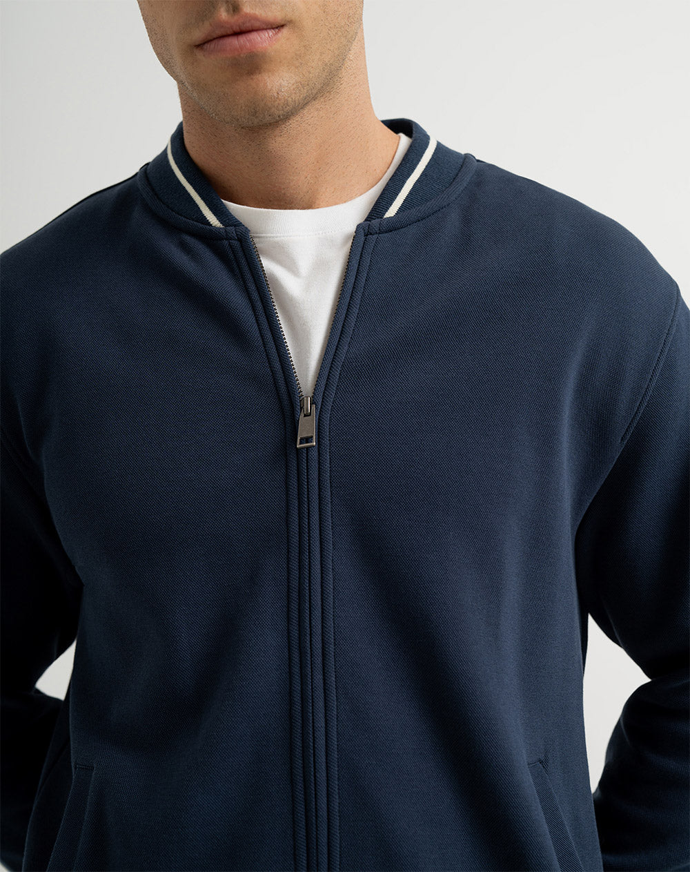 Chaqueta regular bolsillos funcionales azul hombre