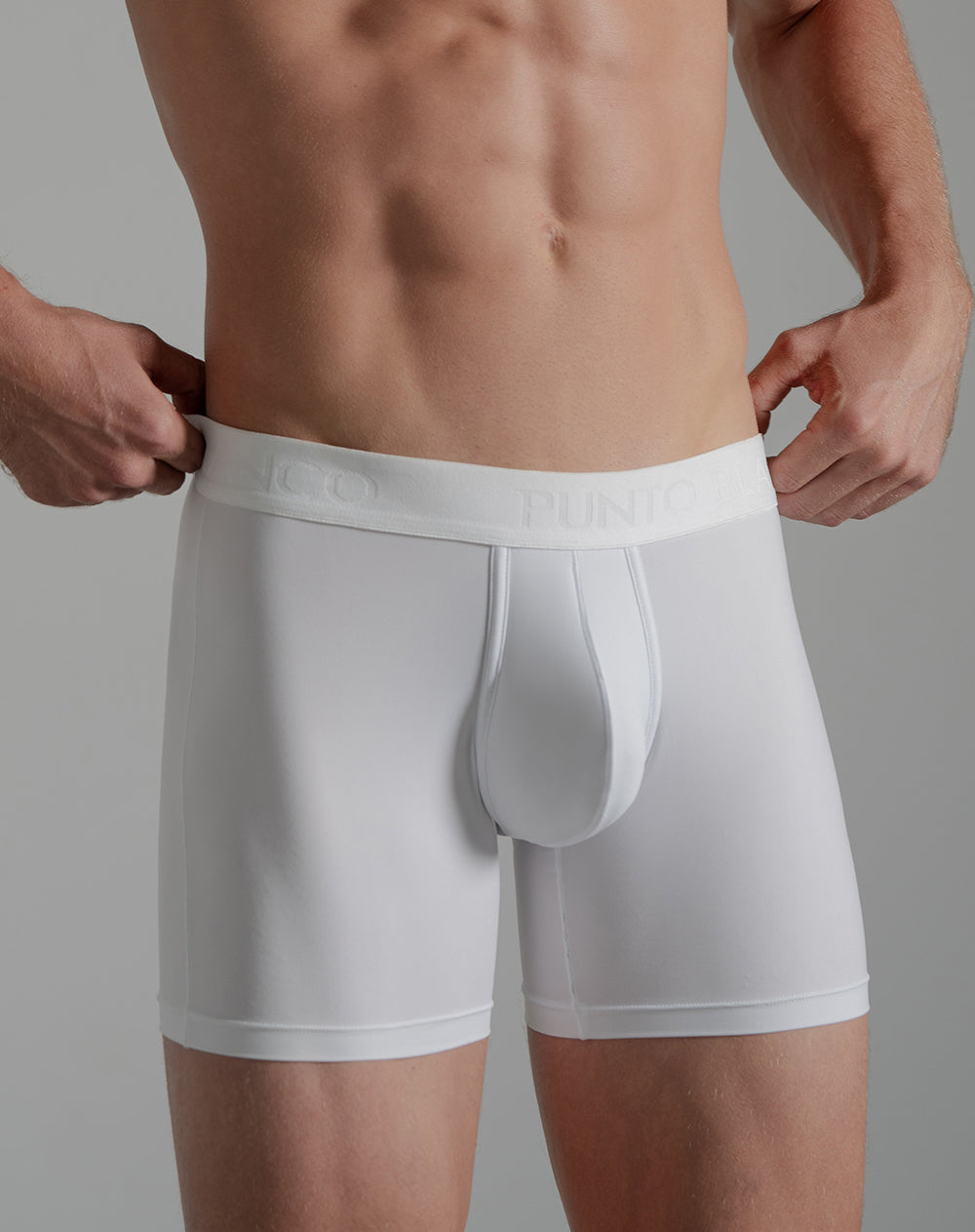 Bóxer deportivo medio microfibra blanco