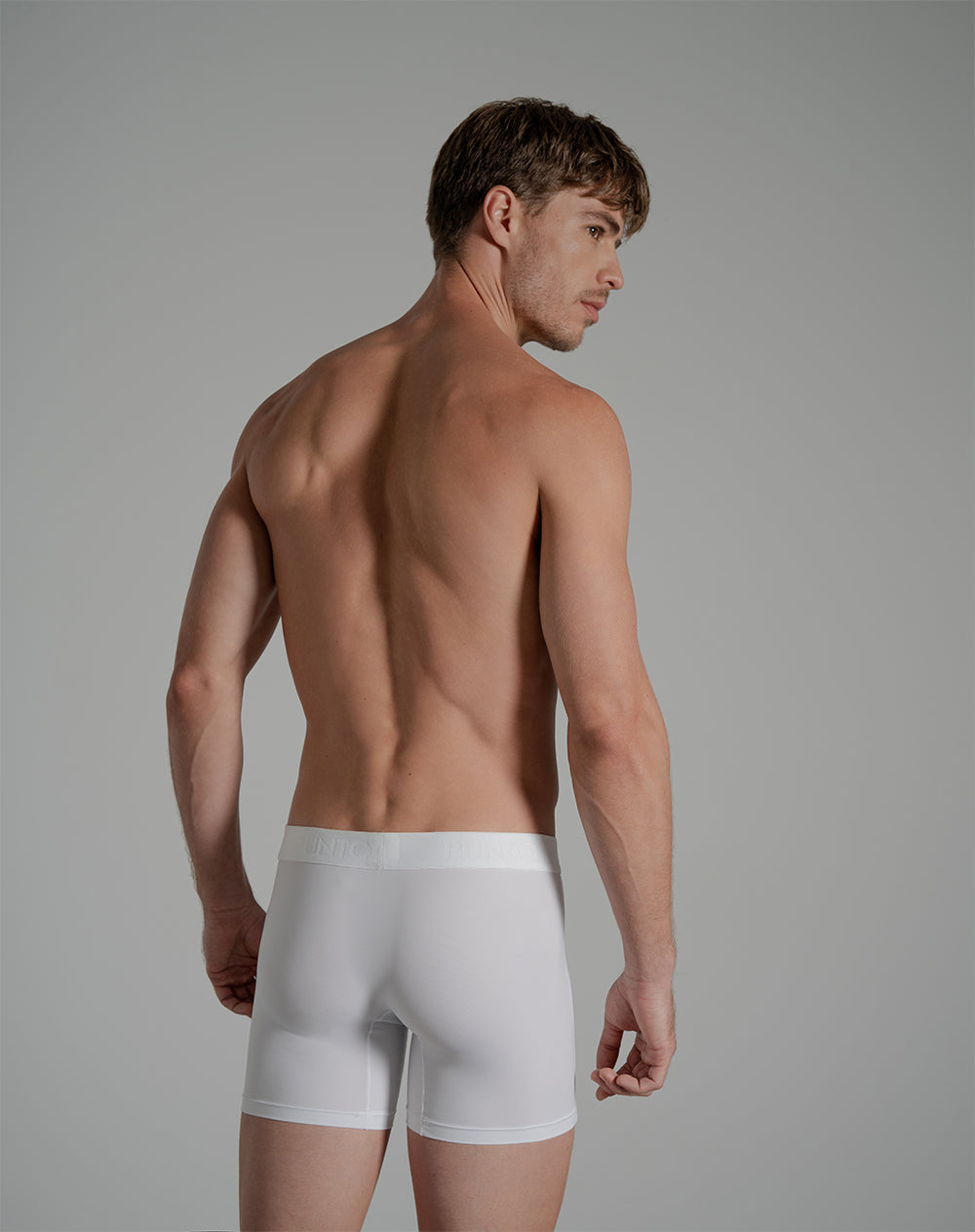 Bóxer deportivo medio microfibra blanco