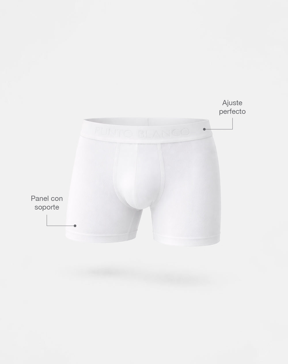 Bóxer deportivo medio microfibra blanco