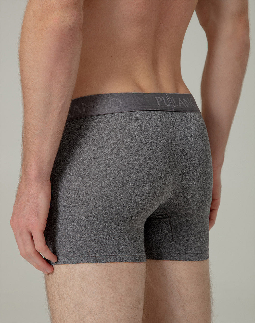 Bóxer deportivo medio microfibra gris