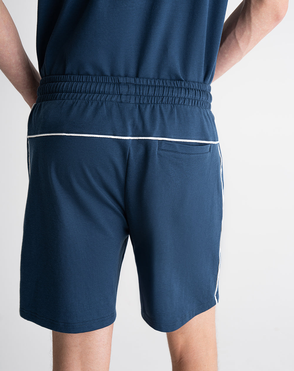 Bermuda algodón regular azul hombre