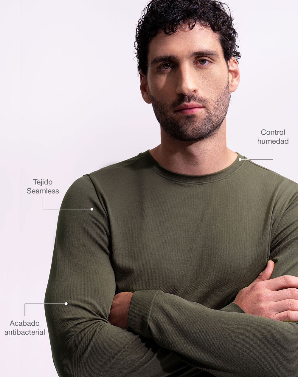 Camibuso deportivo slim control humedad verde hombre
