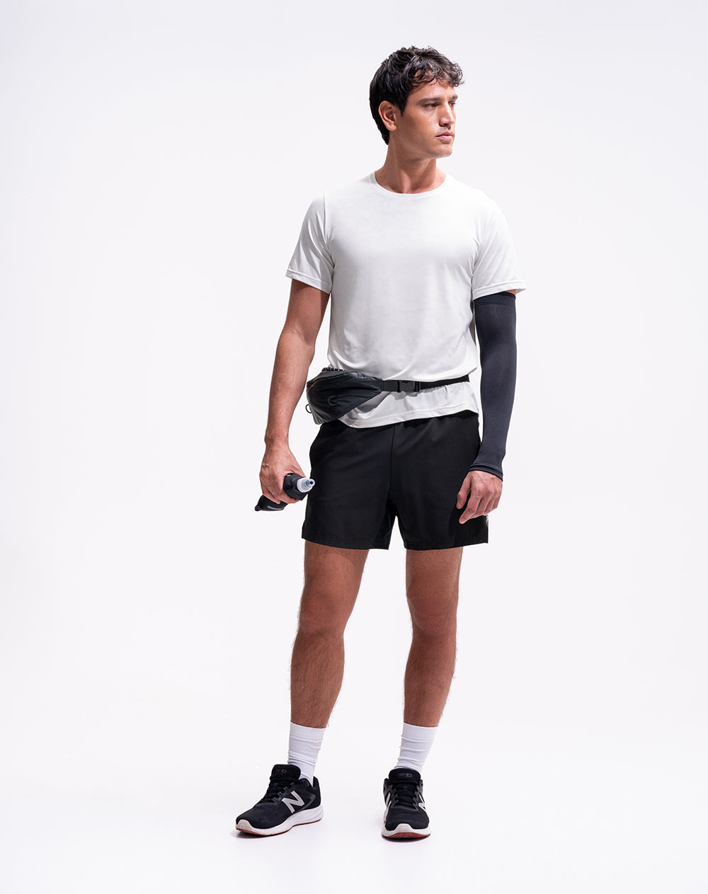 Camiseta deportiva secado rápido blanca hombre