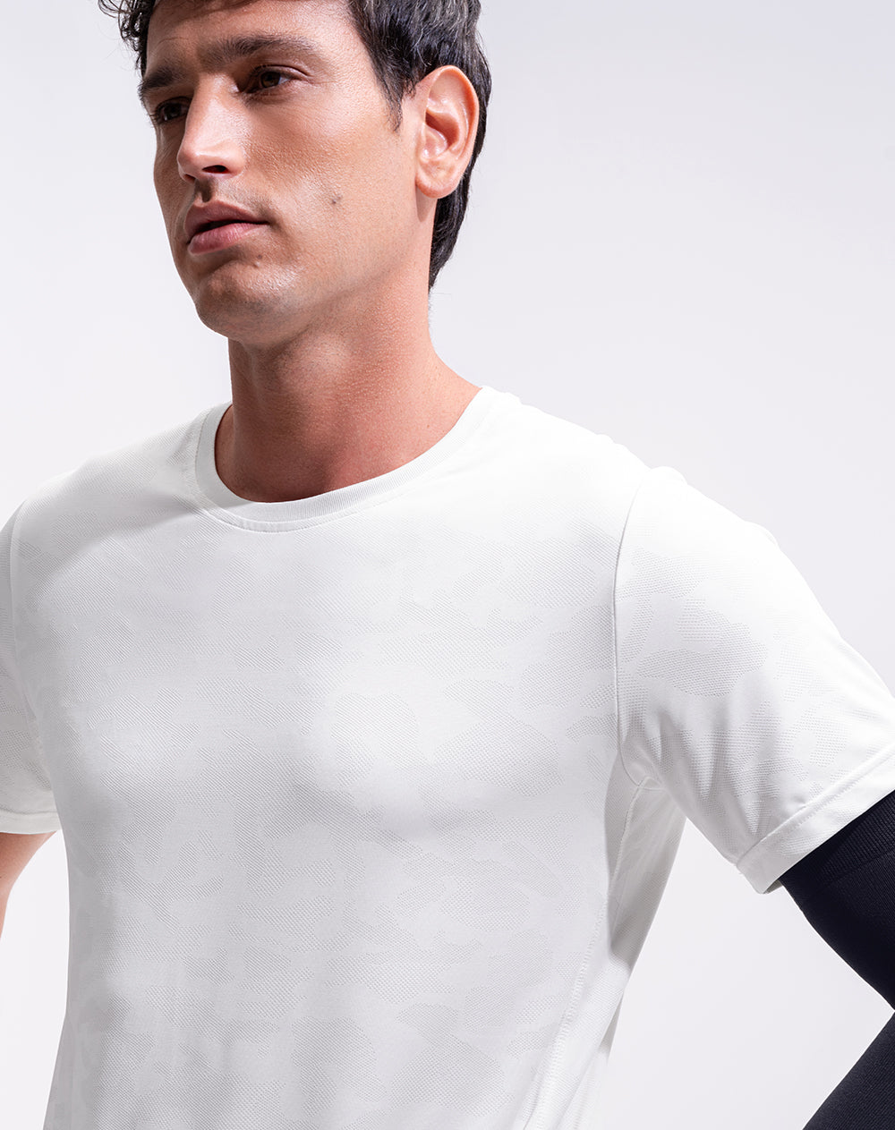 Camiseta deportiva secado rápido blanca hombre